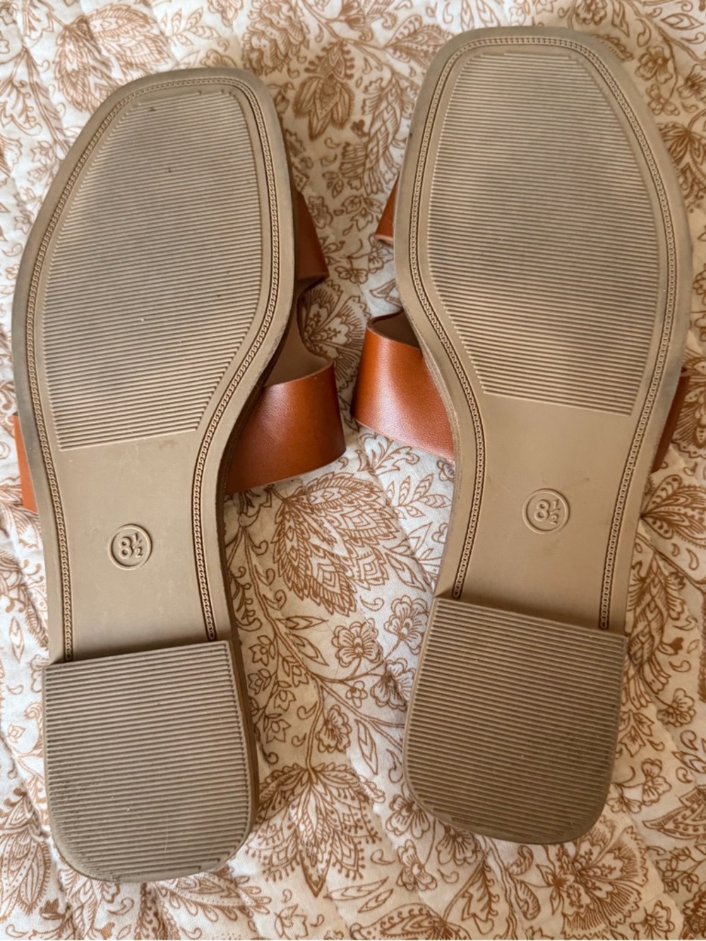 a new day Women's Tan Slide Sandals with Cutout Upper - Picture 2 of 8
